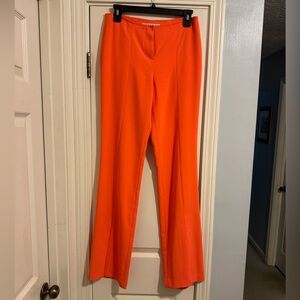 TRINA TURK Vibrant Orange Split Front Hem Pant. Size 2